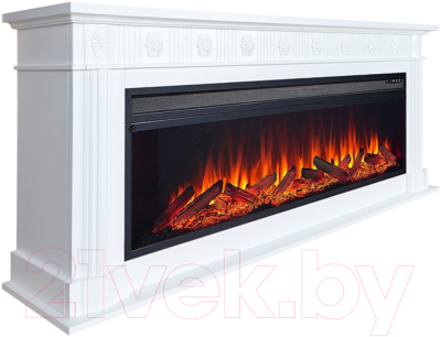 Каминокомплект Смолком Sonata V60 Vision 60 LOG LED (бьянко белый)- фото2