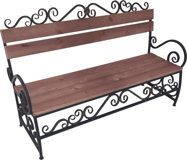 Скамья садовая СтальСнабДизайн ЛК-3СП- фото