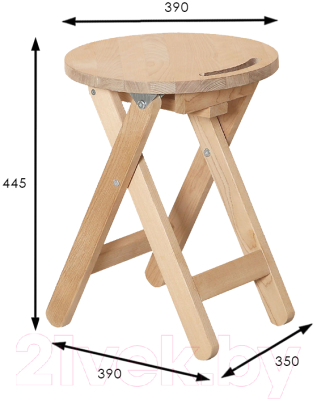 Табурет складной Мебелик Лак- фото7