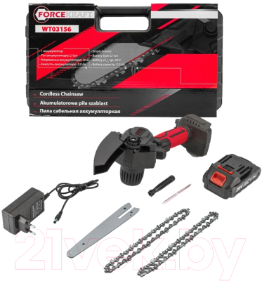 Пила цепная аккумуляторная ForceKraft FK-WT03156- фото4
