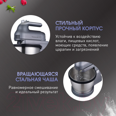 Миксер стационарный съемный Zigmund & Shtain ZHM-160- фото7