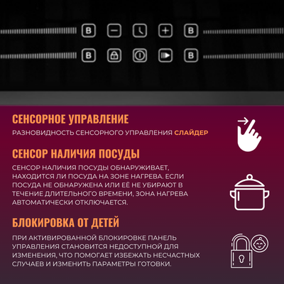 Индукционная варочная панель ZORG INO61 BL- фото6