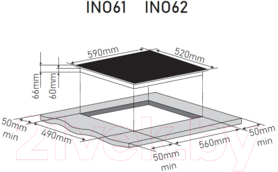 Индукционная варочная панель ZORG INO62 BL- фото7