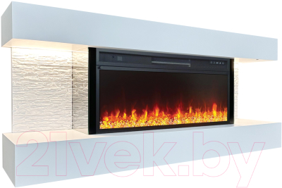 Каминокомплект Смолком Madison V42 + Vision 42 LED (бьянко белый)- фото2