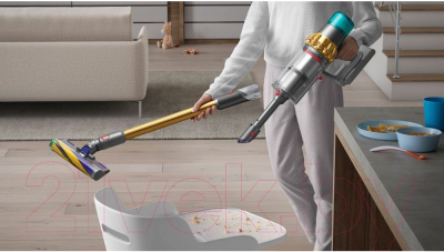 Вертикальный пылесос Dyson V15 Detect Absolute Gold- фото5