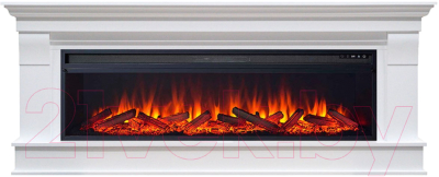 Каминокомплект Смолком Albion V42 Vision 42 LOG LED (бьянко белый)- фото