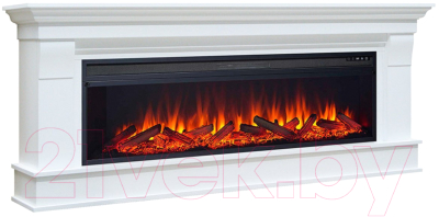 Каминокомплект Смолком Albion V42 Vision 42 LOG LED (бьянко белый)- фото2