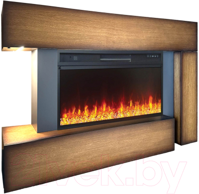 Каминокомплект Смолком Malibu V42 Vision 42 LED (дуб антик/серый графит)- фото2