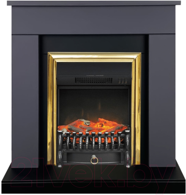 Каминокомплект Смолком Detroit STD-ASP Fobos FXM Brass BLT-999B-5M BR (серый графит/черный)