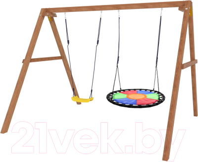 Качели National Tree Company Деревянные с гнездом Свиби / Р911-33- фото