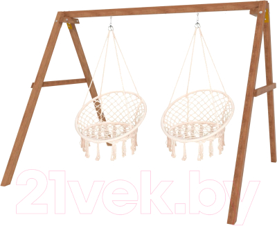 Качели National Tree Company Деревянные с подвесными креслами / Р911-38- фото