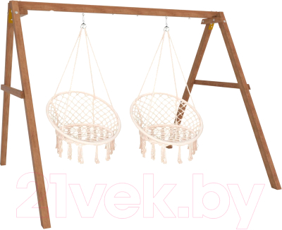 Качели National Tree Company Деревянные с подвесными креслами / Р911-38- фото2