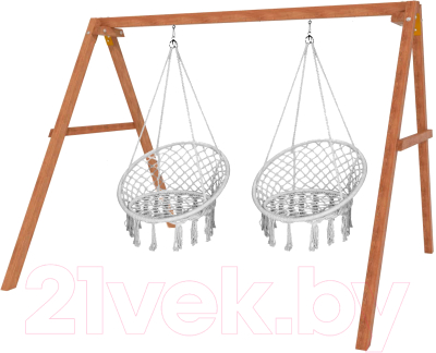 Качели National Tree Company Деревянные с подвесными креслами / Р911-39- фото