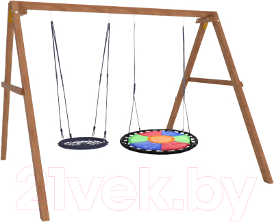 Качели National Tree Company Деревянные с гнездом Свиби и гнездом 60 / Р911-50- фото