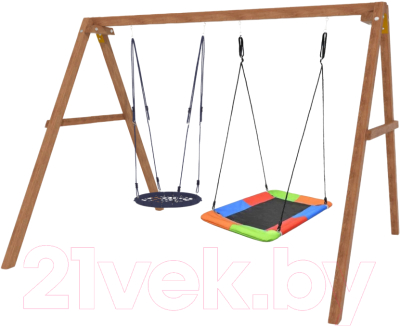 Качели National Tree Company Деревянные с гнездом Лодка и гнездом 60 / Р911-52- фото