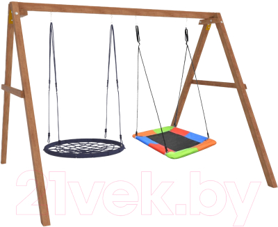 Качели National Tree Company Деревянные с гнездом Лодка и гнездом 100 / Р911-58- фото2