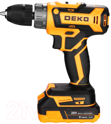 Аккумуляторная дрель-шуруповерт Deko DKCD20V / 080-1002- фото3