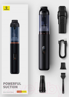 Портативный пылесос Baseus A5 Car Vacuum Cleaner 16000pa / C30459500111-00 (черный)- фото6