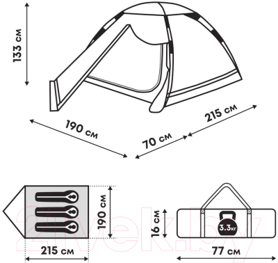 Палатка RSP Outdoor Fast 3 / TA-FA-3-B- фото7