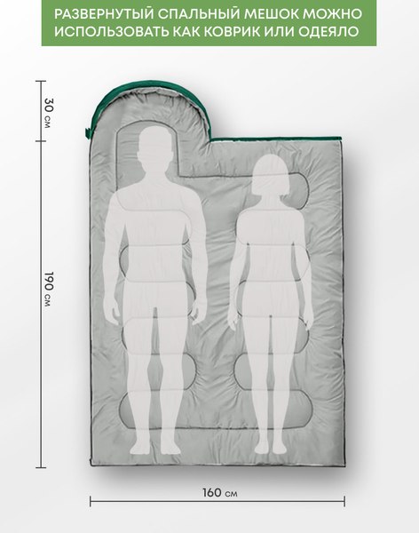 Спальный мешок RSP Outdoor Sleep 350 / SB-SLE-350-GN-L- фото9