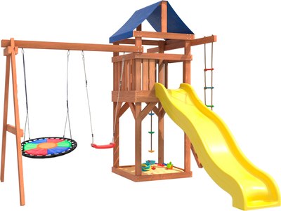 Игровой комплекс National Tree Company С качелями лодочка и гнездом Свиби IgroWoods / ДП-8- фото