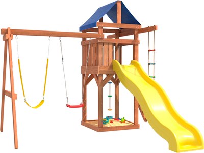 Игровой комплекс National Tree Company С гибкими качелями и лодочкой IgroWoods ДП-11- фото