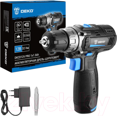 Аккумуляторная дрель-шуруповерт Deko DKCD12V PRO / 083-1003- фото3