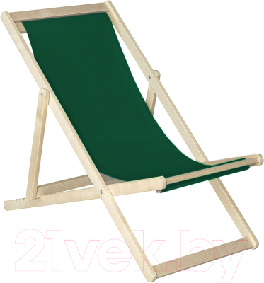 Кресло-шезлонг складное Мебелик Зеленое- фото