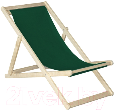 Кресло-шезлонг складное Мебелик Зеленое- фото5