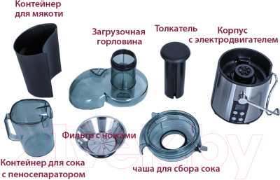 Соковыжималка электрическая Pioneer JC2070- фото9