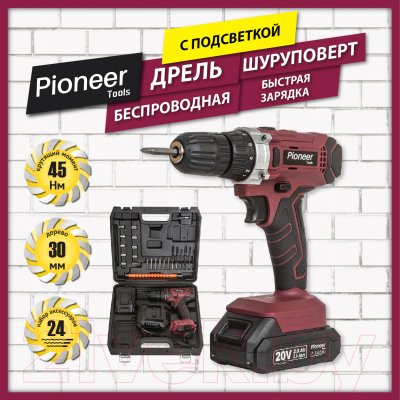 Аккумуляторная дрель-шуруповерт Pioneer CD-M2011C USP- фото2