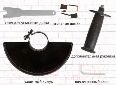 Угловая шлифовальная машина Pioneer AG-M2200-230-01- фото3