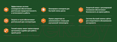 Угловая шлифовальная машина Oasis AG-72/125 NEW- фото2