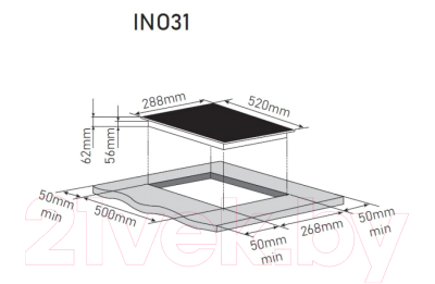 Индукционная варочная панель ZORG INO31 BL- фото2