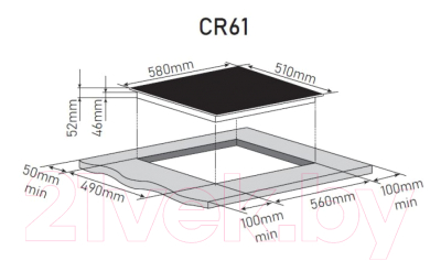Электрическая варочная панель ZORG CR61 BL- фото2