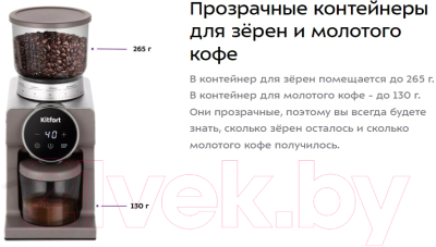 Кофемолка Kitfort КТ-7268- фото4