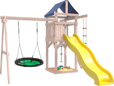 Игровой комплекс National Tree Company С зелеными качелями гнездо Свиби IgroWoods / ДНП-4- фото