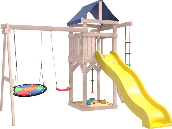 Игровой комплекс National Tree Company С качелями лодочка и гнездом Свиби IgroWoods / ДНП-8- фото