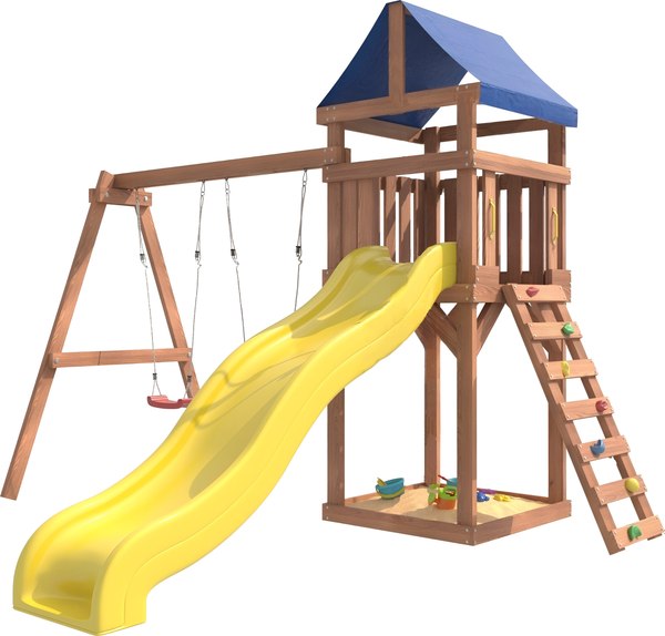 Игровой комплекс National Tree Company Классик с качелями лодочка IgroWoods / ДКП-1 - фото