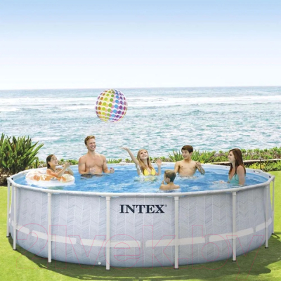 Каркасный бассейн Intex Prism Frame Chevron 26746- фото5