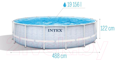 Каркасный бассейн Intex Prism Frame Chevron 26746- фото8