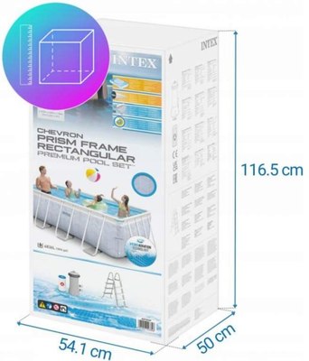 Каркасный бассейн Intex Prism Frame Chevron / 26780- фото10