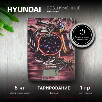 Кухонные весы Hyundai HYS-KG221 - фото5