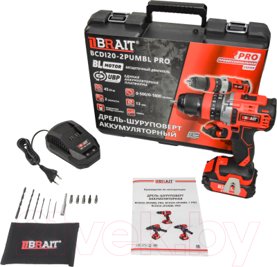 Аккумуляторная дрель-шуруповерт Brait BCDI20-2PUMBL PRO- фото5