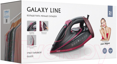 Утюг Galaxy Line GL 6133 (черный/розовый)- фото5