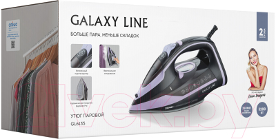 Утюг Galaxy Line GL 6135 (черный/лиловый)- фото5