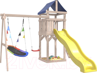 Игровой комплекс National Tree Company С качелями лодочка IgroWoods / ДКНП-7- фото