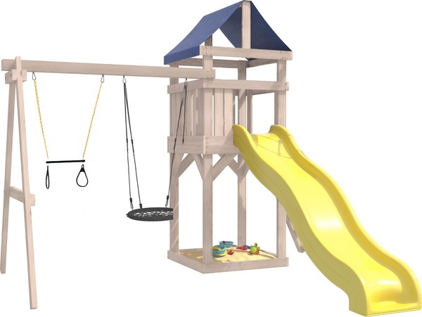 Игровой комплекс National Tree Company С трапецией и качелями IgroWoods / ДКНП-14- фото