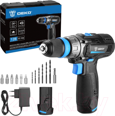 Аккумуляторная дрель-шуруповерт Deko DKCD12V PRO / 083-1004- фото