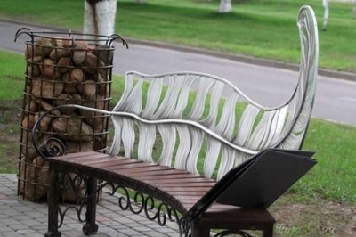 Скамья садовая Saniji Перо С1 1800x450x850- фото2